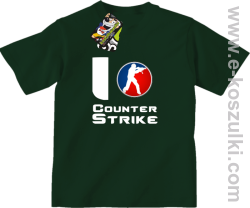 I love counter strike - koszulka dziecięca butelkowy