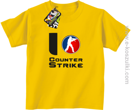 I love counter strike - koszulka dziecięca żółty