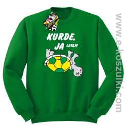 Kurde, ja latam - żółwik - bluza bez kaptura zielona