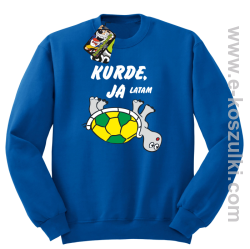 Kurde, ja latam - żółwik - bluza bez kaptura niebieska