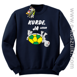 Kurde, ja latam - żółwik - bluza bez kaptura granatowa