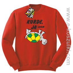 Kurde, ja latam - żółwik - bluza bez kaptura czerwona