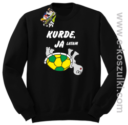 Kurde, ja latam - żółwik - bluza bez kaptura czarna