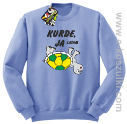 Kurde, ja latam - żółwik - bluza bez kaptura błękitna