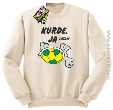 Kurde, ja latam - żółwik - bluza bez kaptura beżowa