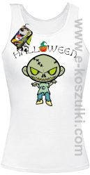 Halloween Cartoon Monsters - Top damski biały