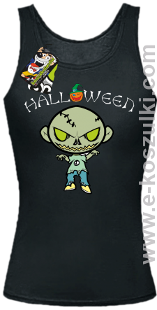 Halloween Cartoon Monsters - Top damski czarny