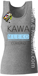Kawa mleko cukier - top damski melanżowy