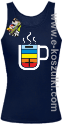 Kubek naładowany energią - top damski granatowy