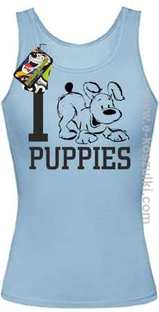 I Love Puppies - top damski 