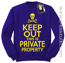 keep out this is private property - bluza blogerska bez kaptura fioletowa