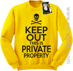 keep out this is private property - bluza blogerska bez kaptura żółta