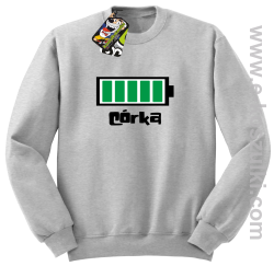 Córka Bateria 100% - bluza bez kaptura STANDARD melanż 