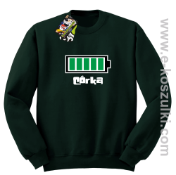 Córka Bateria 100% - bluza bez kaptura STANDARD butelkowa