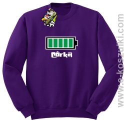 Córka Bateria 100% - bluza bez kaptura STANDARD fioletowa
