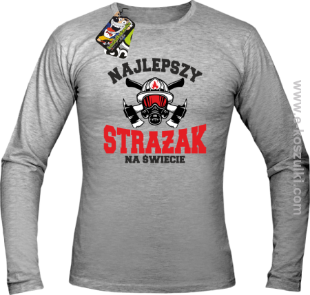 Najlepszy Strażak na świecie Fire Helmet - longsleeve męski 