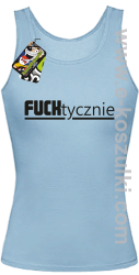 Fucktycznie - top damski błękitny