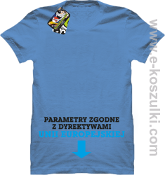 Parametry zgodne z dyrektywami UE- koszulka męska błękitny