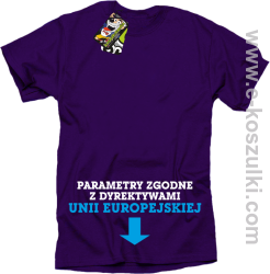 Parametry zgodne z dyrektywami UE- koszulka męska fioletowy