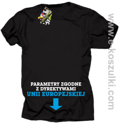Parametry zgodne z dyrektywami UE- koszulka męska czarny
