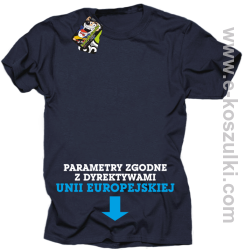 Parametry zgodne z dyrektywami UE- koszulka męska granatowy
