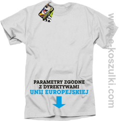 Parametry zgodne z dyrektywami UE- koszulka męska biały