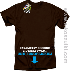 Parametry zgodne z dyrektywami UE- koszulka męska brązowy