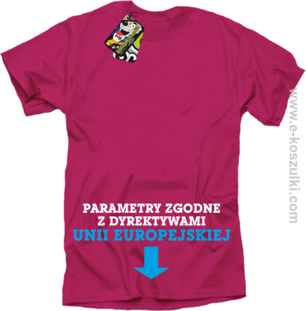 Parametry zgodne z dyrektywami UE - koszulka męska