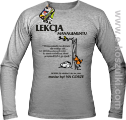 Lekcja managementu - morał musisz być na górze - longsleeve męski melanżowy