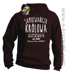 Samozwańcza Królowa Wszechświata - bluza z kapturem brązowa