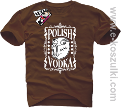 Polish Vodka - koszulka męska - brązowy
