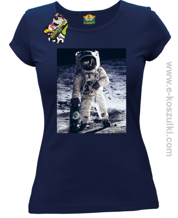 Kosmonauta z deskorolką - koszulka damska 