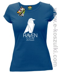 RAVEN Coin CryptoMiner - koszulka damska niebieska