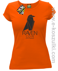 RAVEN Coin CryptoMiner - koszulka damska pomarańczowa