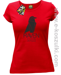 RAVEN Coin CryptoMiner - koszulka damska czerwona