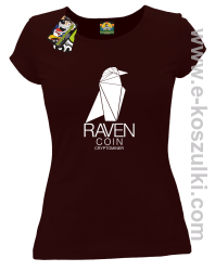 RAVEN Coin CryptoMiner - koszulka damska brązowa