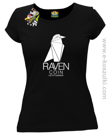RAVEN Coin CryptoMiner - koszulka damska czarna