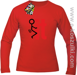 I fuck it  symbol - longsleeve męski czerwony