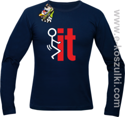 I fuck it  symbol - longsleeve męski granatowy