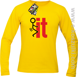I fuck it  symbol - longsleeve męski żółty