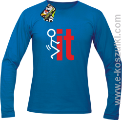 I fuck it  symbol - longsleeve męski niebieski