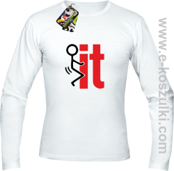 I fuck it  symbol - longsleeve męski biały