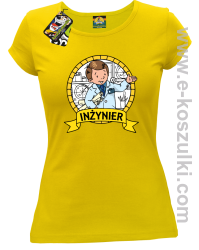 INŻYNIER mały naukowiec - koszulka damska żółta