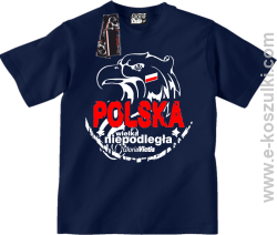 POLSKA WIELKA NIEPODLEGŁA - koszulka dziecięca granatowa