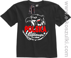 POLSKA WIELKA NIEPODLEGŁA - koszulka dziecięca czarna