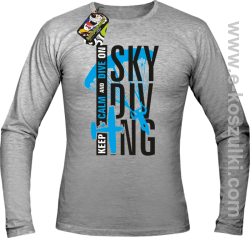 Skydiving keep calm and dive on - longsleeve męski melanżowy