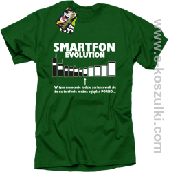 Smartfon evolution - koszulka męska - kellygreen