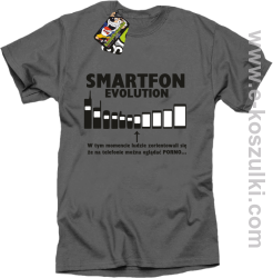 Smartfon evolution - koszulka męska - antracyt