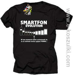 Smartfon evolution - koszulka męska - czarna