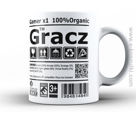 Gracz GAMER - kubek biały 330 ml 